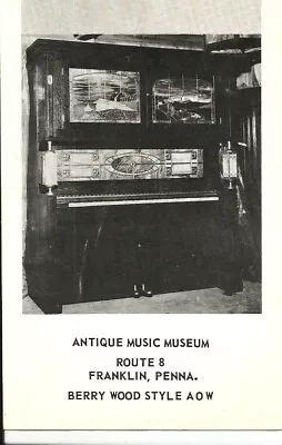 Franklin Pennsylvania~Antique Music Museum~Berry Wood Style AOW Orchestrion~1950 • $5.95