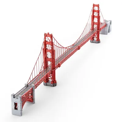 Fascinations Premium Series ICONX SF GOLDEN GATE BRIDGE 3D Metal Earth Model Kit • $28.95