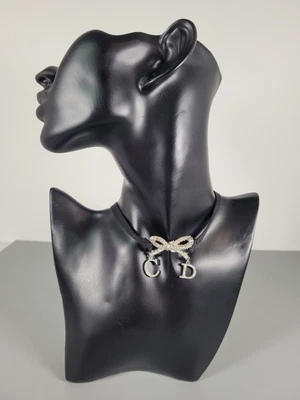 Dior Necklace. Christian Dior Choker Necklace With A Bow From Y2K Era • £250