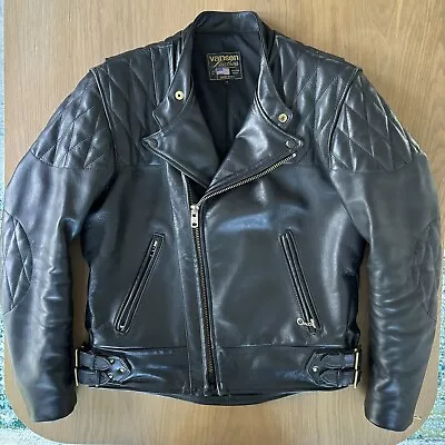 Vanson Chopper Size Medium Black Competition Weight Cowhide Motorcycle Jacket • $600