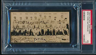 1913 FATIMA CIGARETTES T200 NEW YORK NATIONALS PSA 3 VG McGRAW MATHEWSON THORPE • $2999.99