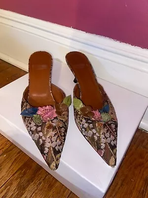 Moschino Shoes Floral Print Kitten Heel Basically New Condition • $60.99