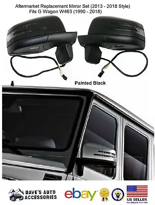 W463 Car Side Door Mirror Set For Mercedes Benz G Class G500 G63 G550 G65 Black • $270