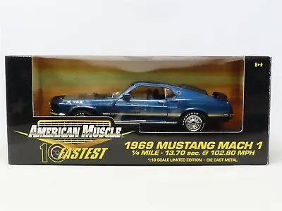 1:18 Scale Ertl American Muscle 10 Fastest Die-Cast 32752 1969 Mustang Mach 1  • $199.95