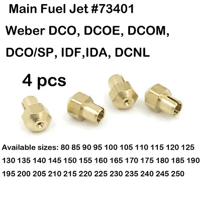 $3.96 • Buy Main Jets / Main Fuel Jet #73401 Weber DCO DCOE DCOM DCO/SP IDF IDA DCNL 80-250