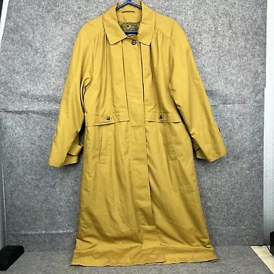 Drizzler Mac Coat Women’s Size Large Vintage Mustard • £24.99