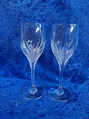 Pair Mikasa Flame D'Amore Crystal 9  Goblets • $31.95