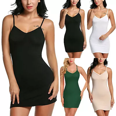 $22.32 • Buy Women Spaghetti Strap Bodycon Mini Dress Party Club Wear Newly Cami Dresses AU