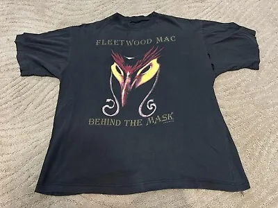 Vintage 1990 FLEETWOOD MAC Behind The Mask European Tour Concert T Shirt • $56