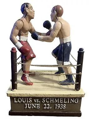 Joe LOUIS Vs Max SCHMELING June 22 1938 Vintage Style Cast Iron Mechanical Bank • $100