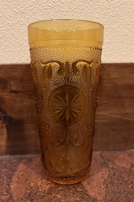 $3.99 • Buy American Concord TUMBLERS DRINKING GLASS Amber  Vintage BROCKWAY