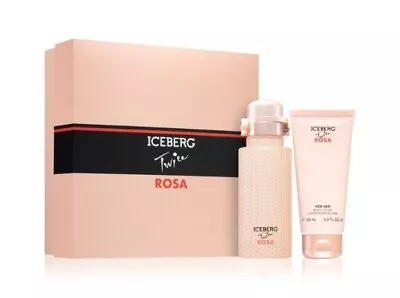 Iceberg Twice Rosa For Woman 125ml Edt Spray & 100ml Body Lotion Set Brand New • £22.95