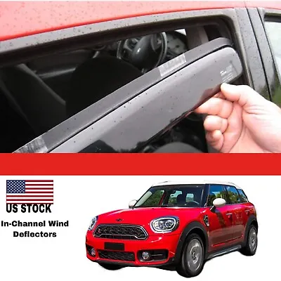 Mini Countryman F 60 2017-2020 In Channel Wind Deflectors Rain Guards Visors • $89.95