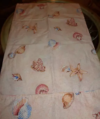 1 Vintage Seashells Sand Standard Pillowcase  Multicolors 19x30 • $5.95