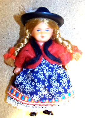 Vtg E.S. Western Germany-German Doll  3 1/2  Beautifully Dressed-Free Shipping • $22
