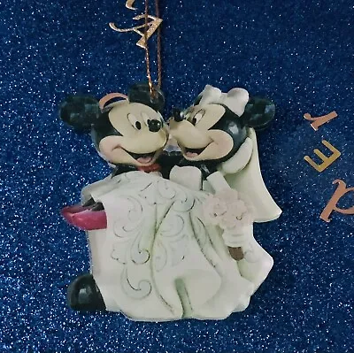 £4 • Buy Acrylic Mickey And Minnie Wedding Christmas Tree Decoration.  Flat