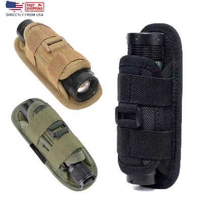 Tactical Molle Flashlight Pouch Holster Case Belt Pouch EDC Organizer Tool Pouch • $8.99