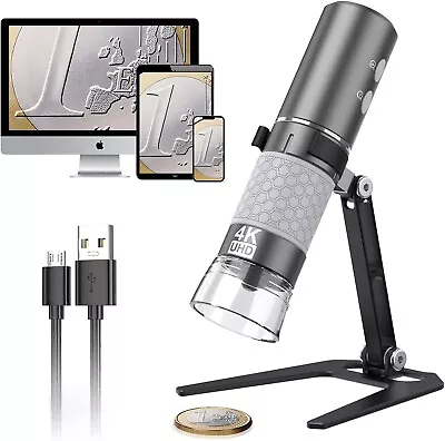 Wireless Digital Microscope 4K HD Wi-Fi Microscope Camera Digital Magnifier Comp • $49.99