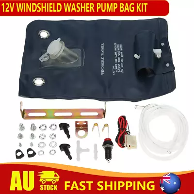 12V Universal Windshield Washer Pump Bag Kit For Classic Cars • $18.62