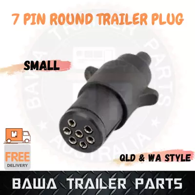 1 X 7 Pin Round Trailer Plug SMALL Truck Caravan Boat Connector Part Adapter • $9.75