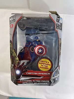 NEW World Tech Toys CAPTAIN AMERICA  2 Channel Flying Figure Infrared Helicopter • $30