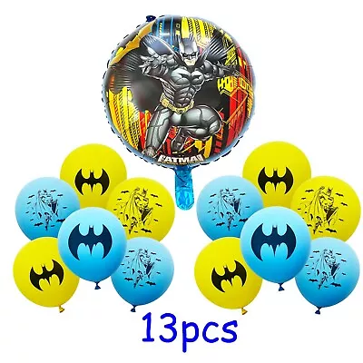 Batman Superhero Avengers Balloon 13pcs Justice League Decoration • $8.50