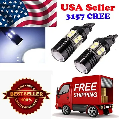 4 X 3157 DRL Daytime Running Genuine Cree Q5 + 12-SMD LED White 4114 4157NA 3156 • $25.09