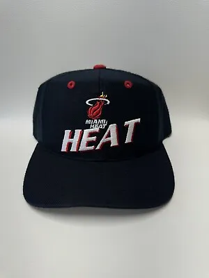 Vintage NBA Logo Athletic Miami Heat SnapBack Hat • $40