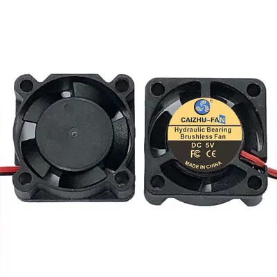 Brushless DC Cooling Fan 25x25x10mm 25mm 2510 5v / 12V / 24v 5 Blades 2pin 2PCS • £5.23