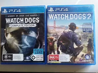 Watch Dogs 1 Complete Edition + Watch Dogs 2 Ps4 • $25