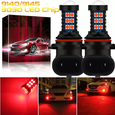 Pair 9140 9145 H10 HB3 9005 LED Fog Light Lamp Bright Red Driving DRL Bulbs • $15.89