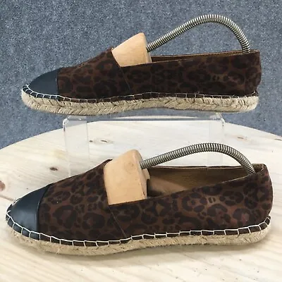 Mossimo Shoes Womens 11 Casual Loafer Espadrille Flats Brown Fabric Slip On • $16.49