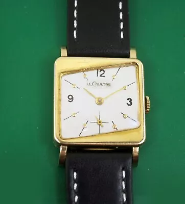 Vintage 1940s Le Coultre Vacheron Asymmetrical Case Gold Filled Men's Watch • $999