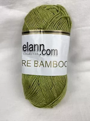 Elann.com Pure Bamboo Yarn - 149 Green - 50g 157 Yards 1 Skein • $4.95