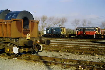 35mm Railway Slide - Class 08 08802 At Dee Marsh Yard Nov 1998 +Copyright • £2