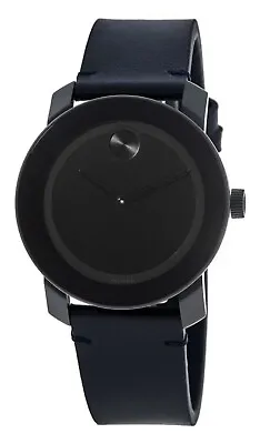 Brand New Movado Bold Men’s Navy Band Black Dial Watch 3600583 • $219.99