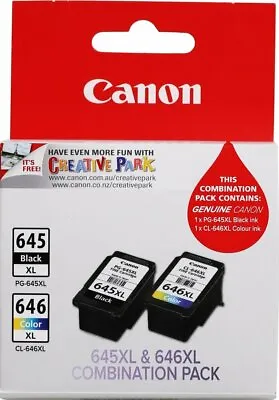 GENUINE Ink Canon PG-645XL CL-646XL For Pixma MG2965 MX496 MG2460 TS3160 TS3360 • $70