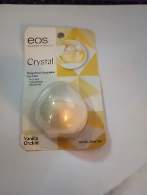 (1 NEW) EOS Vanilla Orchid Crystal Weightless Hydration Lip Balm Wax Free .25 Oz • $4