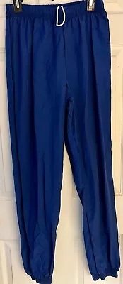 GK WARM UP PANTS UNISEX ADULT LARGE NAVY SUPPLEX GYMNASTS CHEER ACTIVEWEAR Sz L • $24.69