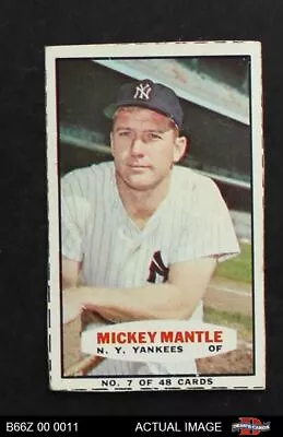 1966 Bazooka #7 Mickey Mantle Yankees HOF 5 - EX B66Z 00 0011 • $840