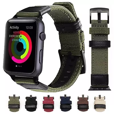 $10.30 • Buy Canvas Nylon Band Strap For Apple Watch Series Ultra 8 7 6 5 38/42/40/44/41/45mm