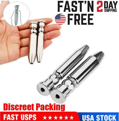 Stainless Steel Dilator Sounding Metal Urethral Stretching Penis Hollow Plug Men • $8.89