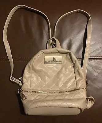 Stylish Jean Louis Scherrer Beige Quilted Small Backpack • £4.99