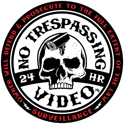 NO TRESPASSING STICKER VIDEO CAMERA STICKER 24 Hour Video SECURITY ADT • $2.99