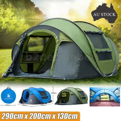$105.40 • Buy 5-8 Person Instant Pop Up Tent Family Waterproof Dome Hiking Beach Camping Tent