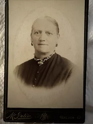 C1880s Galion Ohio  Woman Cabinet Card Photo • £11.58