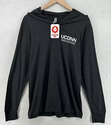 UCONN Shirt Mens M Diversity And Inclusion Hoodie Pullover Long Sleeve Black NEW • $12.50