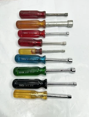 $59.95 • Buy Used Vintage VACO & Others Hex Nut Drivers ~ Lot Of 9