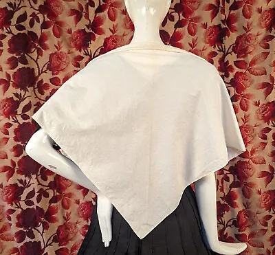 Civil War Mid 19th C White Bandana / Cape W Hand Sewn Edge Men’s / Unisex • $85