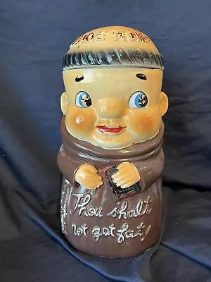 Vintage Cookie Monk Thou Shall Not Get Fat Cookie Jar • $75